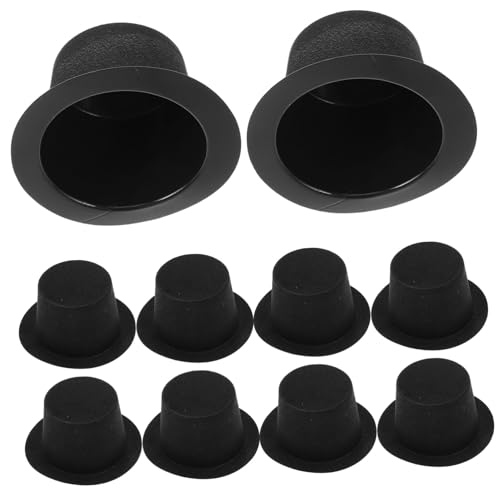 HONITANO 10 Stück Puppenhausdekoration Mini-hüte Für Den Urlaub Miniaturhüte Kleine Schneemannmützen Zum Basteln Mini-schneemann-Hut Minihüte Zum Basteln Mini-bastelhüte Kind Plastik Black HONITANO 10 Stück Puppenhausdekoration Mini-hüte Für Den Urlaub Miniaturhüte Kleine Schneemannmützen Zum Basteln Mini-schneemann-Hut Minihüte Zum Basteln Mini-bastelhüte Kind Plastik Black von HONITANO