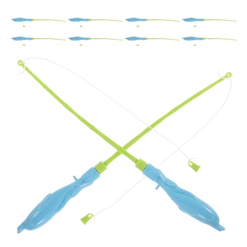 HONITANO 10 Stück Teiliges Angelspielset für Bunten Griffen und Stangen Robustes Angelspielzeug für Kindergarten und Spielplatz Vielseitig für Outdoor Spiel und Badewanne Pädagogisch von HONITANO