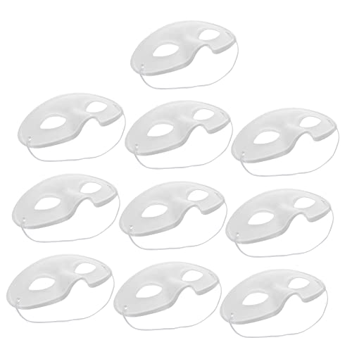 HONITANO 10 Stück Teiliges DIY Papiermasken Unbemalte Umweltfreundliche Masken aus Papiermasse zum Bemalen für Fasching Karneval Kinderbasteln und Erwachsenen Maskerade von HONITANO