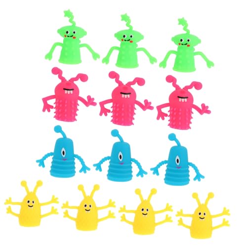 HONITANO 10 Stück Teiliges Halloween Mini Fingerpuppen aus Flexiblem TPR Bunte Figuren für Interaktives Spiel Fördert Fantasie und Kommunikation bei Kindern Leicht und Wiederverwendbar für von HONITANO