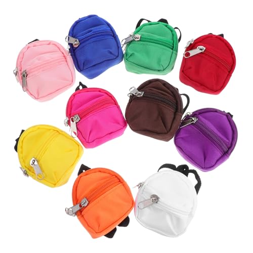 HONITANO 10 Stück Teiliges Mini Rucksack für Puppen Reißverschluss Passend Leicht und Robust für Mädchen zum Verkleiden und Fantasievollen Tragbares Puppenzubehör für Unterwegs HONITANO 10 Stück Teiliges Mini Rucksack für Puppen Reißverschluss Passend Leicht und Robust für Mädchen zum Verkleiden und Fantasievollen Tragbares Puppenzubehör für Unterwegs von HONITANO