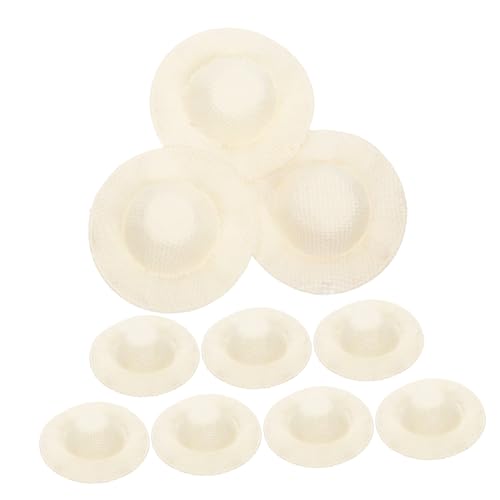 HONITANO 10 Stück Teiliges Mini Strohhüte für Puppen DIY Handgefertigte Gewebte Naturfarbene Hüte als Puppenhaus Dekoration und Bastelzubehör für Kreatives Puppenzubehör HONITANO 10 Stück Teiliges Mini Strohhüte für Puppen DIY Handgefertigte Gewebte Naturfarbene Hüte als Puppenhaus Dekoration und Bastelzubehör für Kreatives Puppenzubehör von HONITANO