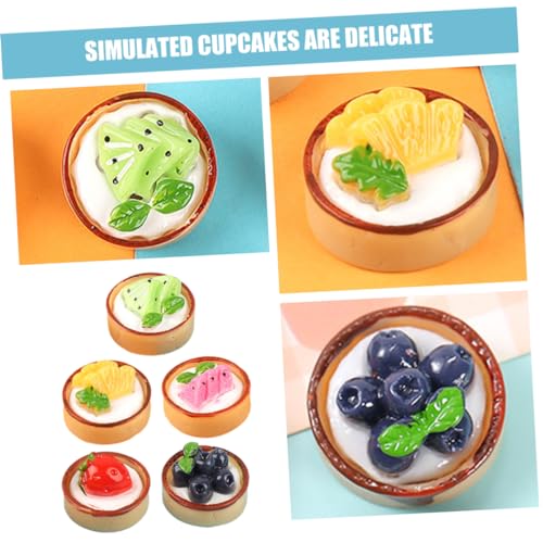 HONITANO 10 Stück Teiliges Miniatur Künstliche Kuchen Deko aus Harz Realistische Kleine Cupcake Modelle Leichte Tortendekoration für Shop Fotografie und Haushalt von HONITANO