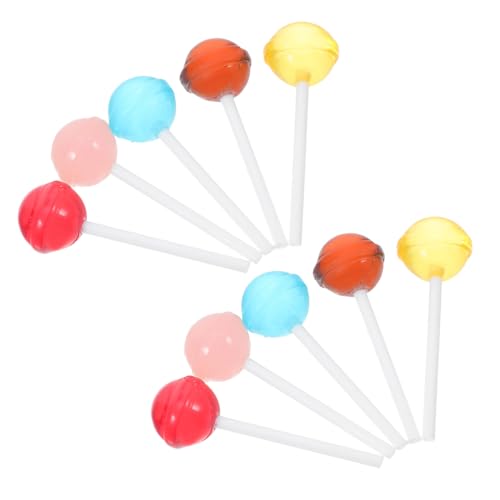 HONITANO 10 Stück Teiliges Miniatur Lutscher Mini Essensmodell Puppenhaus Zubehör Realistische Oberfläche Farbenfrohe Puppendeko DIY Spielküche HONITANO 10 Stück Teiliges Miniatur Lutscher Mini Essensmodell Puppenhaus Zubehör Realistische Oberfläche Farbenfrohe Puppendeko DIY Spielküche von HONITANO