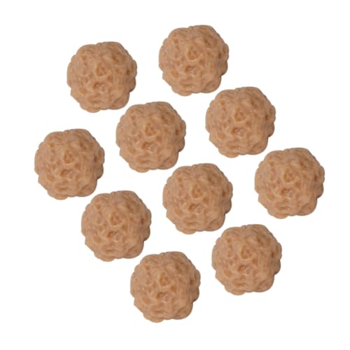 HONITANO 10 Stück Teiliges PVC Rindfleischbällchen Deko Modelle Realistische Fleischbällchen Requisiten für Restaurant Küche Party Tischdekoration Simulation Essenshandwerk von HONITANO