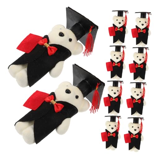 HONITANO 10 Stück Teiliges Plüsch Abschlussbär Kuscheltier Weiche Langlebige Stoffbären mit Süßem Design als Foto Requisite DIY Bouquet Zubehör und zur Abschlussfeier HONITANO 10 Stück Teiliges Plüsch Abschlussbär Kuscheltier Weiche Langlebige Stoffbären mit Süßem Design als Foto Requisite DIY Bouquet Zubehör und zur Abschlussfeier von HONITANO