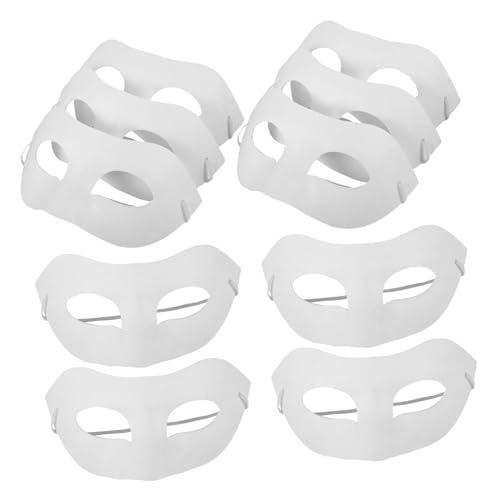 HONITANO 10 Stück Weiße Papiermasken zum Bemalen Leichte DIY Masken aus Umweltfreundlichem für Karneval Halloween Fasching Maskerade und Kreative Handmalerei HONITANO 10 Stück Weiße Papiermasken zum Bemalen Leichte DIY Masken aus Umweltfreundlichem für Karneval Halloween Fasching Maskerade und Kreative Handmalerei von HONITANO