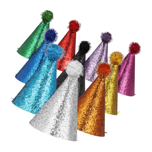HONITANO Happy Birthday Partyhüte – 10er-pack – Wiederverwendbare Flauschige Und Glitzernde Kopfbedeckungen Für Kinder Für Babypartys HONITANO Happy Birthday Partyhüte – 10er-pack – Wiederverwendbare Flauschige Und Glitzernde Kopfbedeckungen Für Kinder Für Babypartys von HONITANO