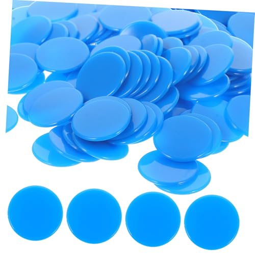 HONITANO 100 Stück Bunte Plastik Bingo Chips Kleine Doppelseitige Zählmarker Transparentes Party Spielzubehör für Mathe Lernen Gruppieren Zählen und Belohnungssysteme von HONITANO