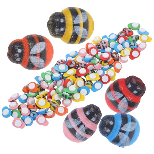 HONITANO 100 Stück Kleine Holz Bienen Aufkleber Selbstklebend Bienen Dekoration für Scrapbooking DIY Bastelarbeiten Robuste Holzdeko für Kreative Handwerksprojekte von HONITANO