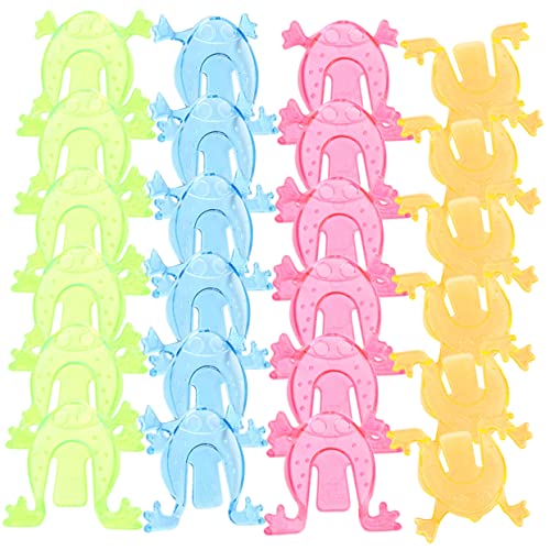 HONITANO 100 Stück Kleines Kinderspielzeug Hüpfende Frösche Mini Springendes Cartoon Mini Frösche Kreatives Winziges Fingerdrückspielzeug Kunststoff von HONITANO