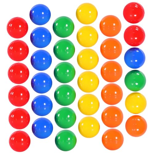 HONITANO 100 Stück Teiliges Bunte Lotteriekugeln Wiederverwendbare Bruchfeste Ziehungsbälle mit Öffnung zum Befüllen Farbenfrohe Spielbälle für Tombola Party und Feierlichkeiten von HONITANO
