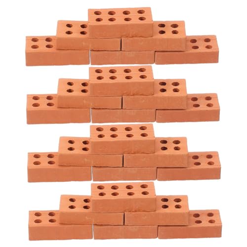 HONITANO 100 Stück Teiliges Miniatur Bausteine DIY Miniatur Ziegelsteine Modellbau für Sandtisch Mini Haus Architektur Bausatz für Kreatives Bauen und Garten Dekoration von HONITANO