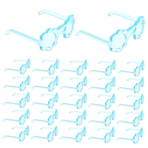 HONITANO 100 Stück Teiliges Puppenzubehör Kristallklare Mini Brillen für Prinzessinnen Puppen Transparente Leichte Spielzeugbrillen als Modisches Accessoire für Puppenhaus Dekoration und von HONITANO