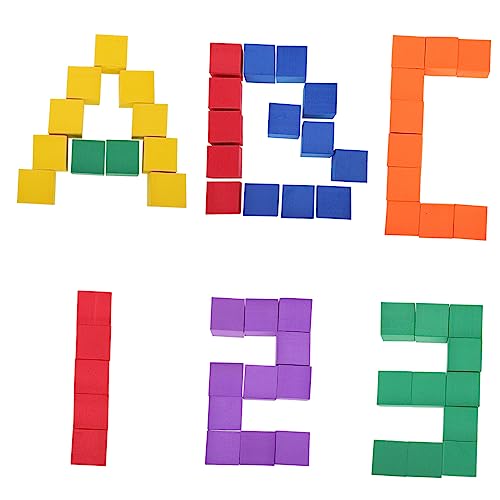 HONITANO 102 Stück Würfelblöcke Mathe-Manipulative Blöcke für kinderspielzeug spielsachen für pädagogisches Lernspielzeug Eva Colorful von HONITANO
