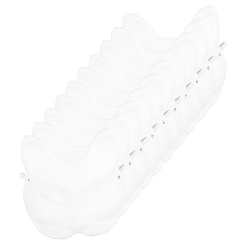 HONITANO 10Stücke DIY Tiermasken Aus Maske Für Erwachsene Für Halloween Karneval Und Maskerade Anmalbar Umweltfreundliches Material Kreative Bastelprojekte von HONITANO