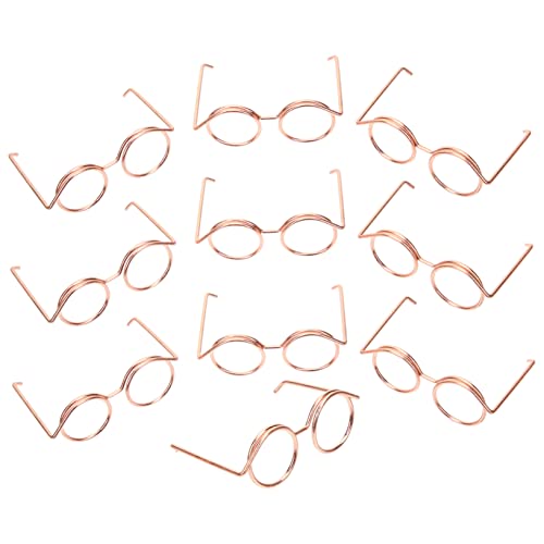 HONITANO 10Stücke Mini Puppenbrille Drahtbrille für Puppenbekleidungszubehör Accessoires für Puppen Fotografie und DIY Projekte Goldfarben für Kreative HONITANO 10Stücke Mini Puppenbrille Drahtbrille für Puppenbekleidungszubehör Accessoires für Puppen Fotografie und DIY Projekte Goldfarben für Kreative von HONITANO