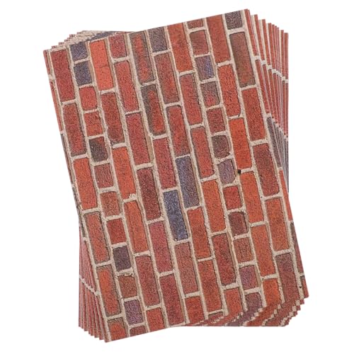 HONITANO 12 Blatt Rote Ziegeloptik Leicht Zuschneidbar Dünn und Vielseitig für DIY-Dekorationen und Einfache Montage HONITANO 12 Blatt Rote Ziegeloptik Leicht Zuschneidbar Dünn und Vielseitig für DIY-Dekorationen und Einfache Montage von HONITANO