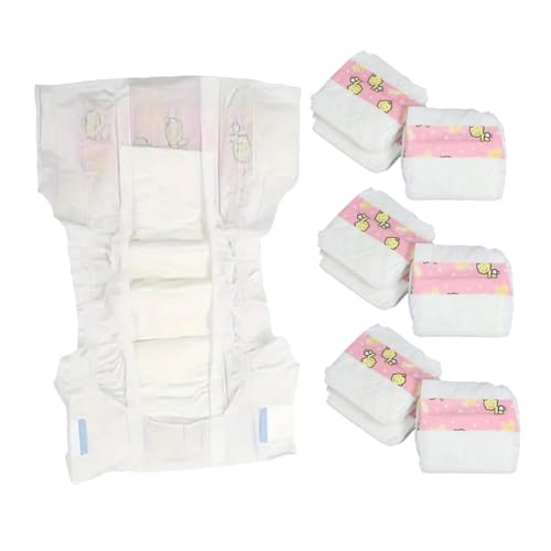 HONITANO 12 Pcs Puppe Dressing Windel Puppe Windeln Babydoll Zubehör Für Kleinkinder PVC Rosa von HONITANO
