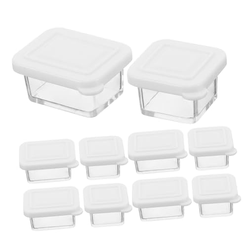 HONITANO 12 Sätze Teiliges Miniatur Dollhouse Aufbewahrungsboxen Transparente Snack Behälter Mini Küchenzubehör mit Mini Löffel Leichte Kunststoffboxen für Puppenhaus Dekoration und HONITANO 12 Sätze Teiliges Miniatur Dollhouse Aufbewahrungsboxen Transparente Snack Behälter Mini Küchenzubehör mit Mini Löffel Leichte Kunststoffboxen für Puppenhaus Dekoration und von HONITANO
