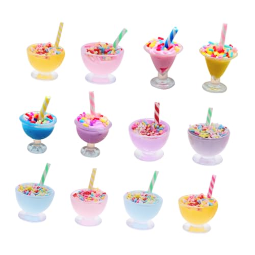 HONITANO 12 Stück Lebensechte Eiscreme-miniaturen Für Puppenhaus Dessertdekorationen Im Maßstab 12 HONITANO 12 Stück Lebensechte Eiscreme-miniaturen Für Puppenhaus Dessertdekorationen Im Maßstab 12 von HONITANO
