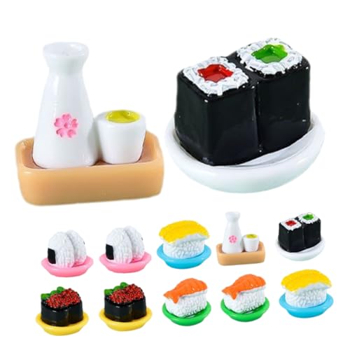 HONITANO 12 Stück Künstliches Sushi Teiliges Realistisches Sushi Modell Dekoratives Accessoire für Fotografie und Anlässe Langlebige Miniatur für Zuhause und HONITANO 12 Stück Künstliches Sushi Teiliges Realistisches Sushi Modell Dekoratives Accessoire für Fotografie und Anlässe Langlebige Miniatur für Zuhause und von HONITANO