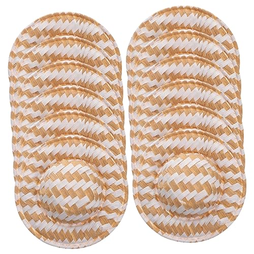 HONITANO 12 Stück Mini Hut Modell Kleine Hut Requisite Mini Strohhüte Zum Basteln Dekorativer DIY Hut Kleine Strohhüte Zum Basteln Winzige Hüte Kreative Hut Ornamente Mini Hüte Zum von HONITANO