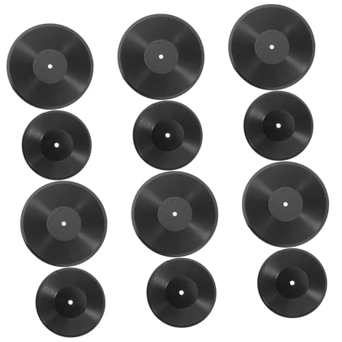HONITANO 12 Stück Mini-Schallplatte Kinderminiaturspielzeug Aufzeichnen Puppenhausfenster Liebenswert Klein Miniaturen Menschen Ding Spielzeit Mini- Deko Plastik Black HONITANO 12 Stück Mini-Schallplatte Kinderminiaturspielzeug Aufzeichnen Puppenhausfenster Liebenswert Klein Miniaturen Menschen Ding Spielzeit Mini- Deko Plastik Black von HONITANO