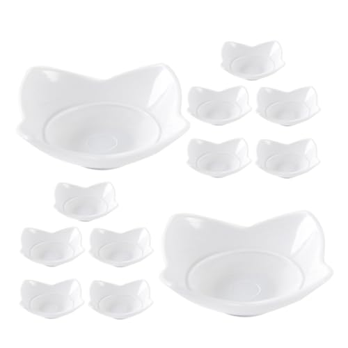 HONITANO 12 Stück Mini-Smoothie-kuchenform Miniteller Mini-hausteller Simuliertes Mini-Geschirr Winziges Tablettmodell Winzige Haustablett-Ornamente Tablett Mini- Abs von HONITANO