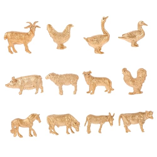 HONITANO 12 Stück Miniature Tiere Teiliges Bauernhof Figuren aus Realistische Deko für Indoor und Outdoor Aktivitäten für Lernspielzeug und Fotorequisiten HONITANO 12 Stück Miniature Tiere Teiliges Bauernhof Figuren aus Realistische Deko für Indoor und Outdoor Aktivitäten für Lernspielzeug und Fotorequisiten von HONITANO