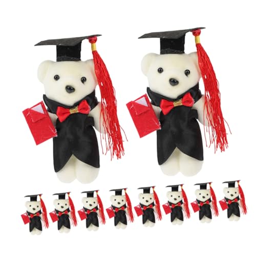 HONITANO 12 Stück Puppenstraußmaterial High-School-Abschlussbär Abschlusspuppe Abschluss Stofftier Bär plüschbär abschluss Abschluss Bär Abschluss Stofftiere Polyester von HONITANO