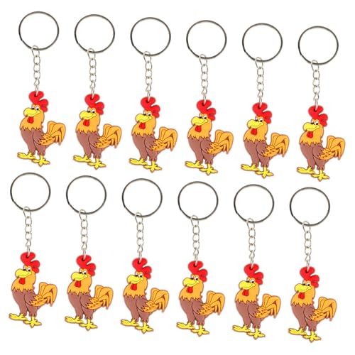 HONITANO 12 Stück Teiliges Hahnen Schlüsselanhänger Lebendige Tierfigur Anhänger Modische Rucksack Deko Vielseitige Glücksbringer für Party Geschenke und Alltagsgebrauch HONITANO 12 Stück Teiliges Hahnen Schlüsselanhänger Lebendige Tierfigur Anhänger Modische Rucksack Deko Vielseitige Glücksbringer für Party Geschenke und Alltagsgebrauch von HONITANO