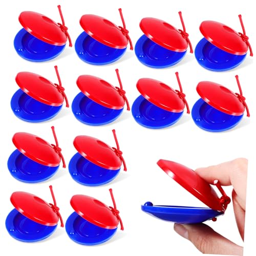 HONITANO 12 Stück Teiliges Kastagnetten für Kleine Fingerklapper mit Elastischem Band Buntes Rhythmus Musikinstrument Fördert Hand Auge Koordination und Musikalisches Lernen bei Jungen und HONITANO 12 Stück Teiliges Kastagnetten für Kleine Fingerklapper mit Elastischem Band Buntes Rhythmus Musikinstrument Fördert Hand Auge Koordination und Musikalisches Lernen bei Jungen und von HONITANO