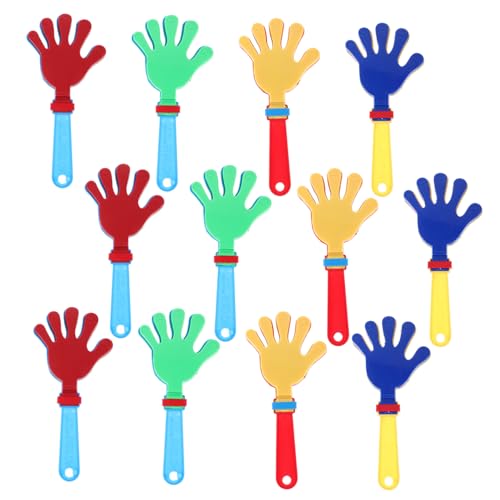HONITANO 12 Stück Teiliges Kunststoff Handklatscher für Leicht und Sicher als Partyspaß und Mitgebsel für Kindergeburtstag und Outdoor Spiele Zufällige Farbe von HONITANO