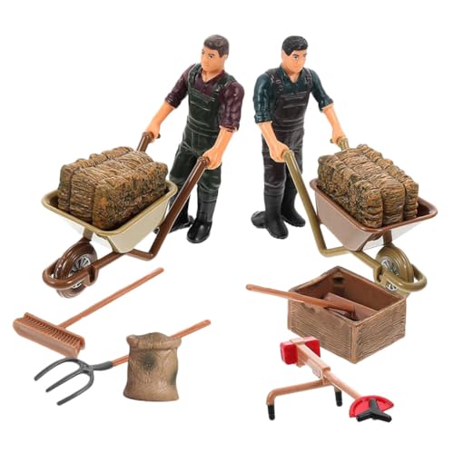 HONITANO 12 Stück Teiliges Miniatur Bauernhof Spielset mit Realistischen Bauernfiguren und Gartenwerkzeugen Lebendige Mikro Landschaftsdekoration für Miniaturgärten und Modellbau HONITANO 12 Stück Teiliges Miniatur Bauernhof Spielset mit Realistischen Bauernfiguren und Gartenwerkzeugen Lebendige Mikro Landschaftsdekoration für Miniaturgärten und Modellbau von HONITANO
