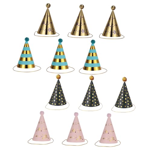 HONITANO 12 Stück Teiliges Spitze Geburtstags Party Papierhüte für Erwachsene Schicke Goldglänzende Papierhüte Sicher und Praktisch für Geburtstagsfeiern und Festlichkeiten HONITANO 12 Stück Teiliges Spitze Geburtstags Party Papierhüte für Erwachsene Schicke Goldglänzende Papierhüte Sicher und Praktisch für Geburtstagsfeiern und Festlichkeiten von HONITANO