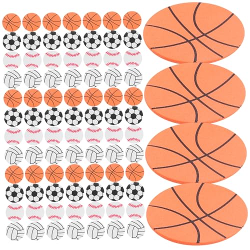 HONITANO 120 Stück Aufkleber DIY Sportballaufkleber Ballaufkleber Für DIY Ball Mottoparty Aufkleber Selbstklebende Ballaufkleber Sportaufkleber Sportbälle Aufkleber Eva von HONITANO