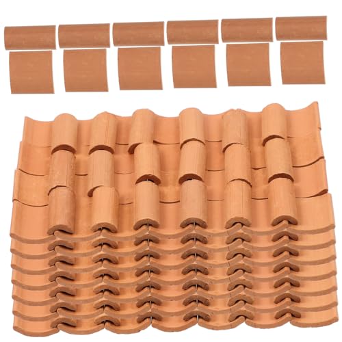 HONITANO 120 Stück Rote Ziegel für DIY Puppenhaus Sandtisch Landschaft Bauzubehör Basteln Micro Landschaft Simulation von HONITANO