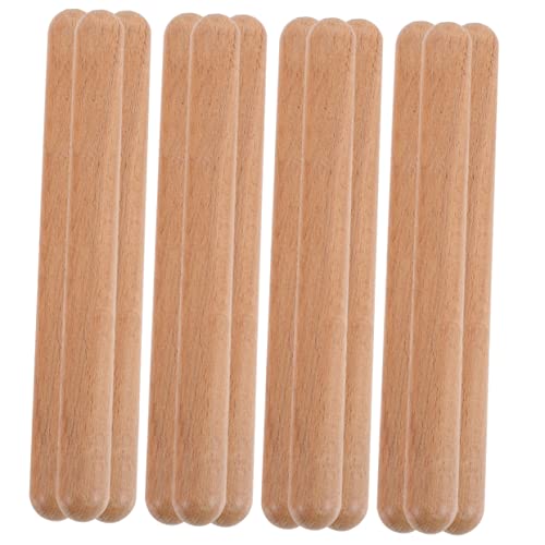 HONITANO 12Stücke Rhythmusstäbe aus Holz Musikinstrumente für Kleinkinder für Gruppenaktivitäten Erlernen von Rhythmusmustern Langlebig und Einfach zu Handhaben von HONITANO