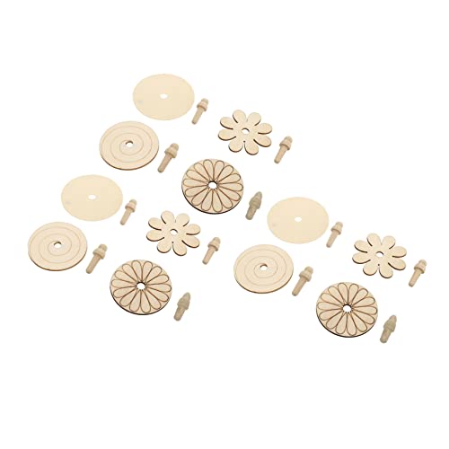 HONITANO 12Stücke Unvollendete Holz Gyroskope Basteln Für DIY Und Farbenfroh Für Kreative Projekte Und Pädagogisches von HONITANO