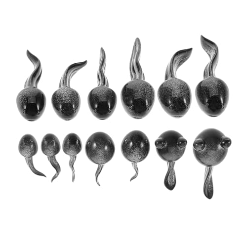 HONITANO 13 Stück Teiliges Mini Tierfiguren Kleine Realistische Kaulquappen Deko für Bonsai Moosgarten Micro Landschaft Aquarium Ornamente Gartenteich Zubehör Kreative Miniatur Dekoration von HONITANO