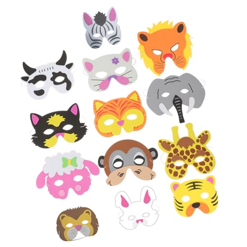 HONITANO 13 Stück Teiliges Tiermasken Lustige Tiermasken für Halloween Feiern und Kostümpartys Leicht und Bequem Fördert Interaktion und Festliche von HONITANO