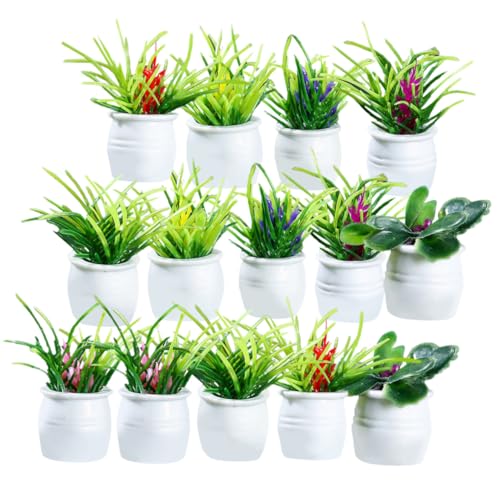 HONITANO 14 Stück Teiliges Miniatur Bonsai Künstliche Pflanzen Garten Deko Puppenhaus Miniaturpflanzen Modell für Wohnaccessoires Tischdekoration HONITANO 14 Stück Teiliges Miniatur Bonsai Künstliche Pflanzen Garten Deko Puppenhaus Miniaturpflanzen Modell für Wohnaccessoires Tischdekoration von HONITANO