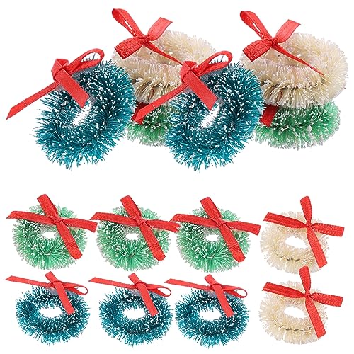 HONITANO 15 Stück Dekorationen dekorativ Puppe Miniatur Girlande winterdekoration Dekoration Schlafzimmer Weihnachts Deke Schleife Weihnachtskranz künstlicher weihnachtskranz Sisal-Seide von HONITANO