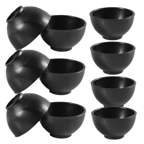 HONITANO 15 Stück Mini-Bowl-Requisitenmodell Party Miniatur Schüsseln klein Machen puppenhauszubehör Puppenhaus Zubehör Mini -Schüssel winzige Schalen Mini-Hausgeschirr Plastik Black von HONITANO