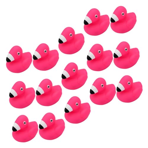 HONITANO 15 Stück Teiliges Badespielzeug Flamingo Badetiere Wasserspielzeug für Weiche Quiekende Badetiere für Badewanne Badespaß und Sensorisches von HONITANO