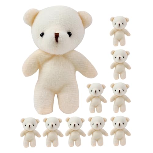 HONITANO 15 Stück Teiliges Mini Bär Plüschtier Weiches Stofftier Schlüsselanhänger Niedliches Anhänger Design Langlebiges Baumwollmaterial Multifunktionales Accessoire für Taschen von HONITANO