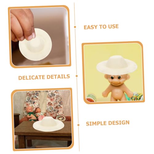 HONITANO 15 Stück Teiliges Mini Strohhut Robustem DIY Bastelhut für Puppen Glatt Verarbeitete Kanten Vielseitige Mini hüte zur Dekoration und Handwerksprojekte Praktische Kleine Hüte für von HONITANO