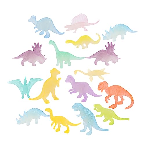 HONITANO 16 Stück Dinosaurier-Modell für kinderspielzeug kinderknallzeug Toys for Dinosaur Educational Toys Ostereierfüller Glow in Dark Partyzubehör Plastik von HONITANO