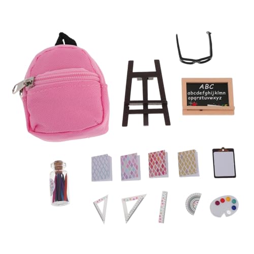 HONITANO 16-Teiliges Set Schulmaterial mini taschenrechner lernspielzeug Puppenhaus-Bücherregal-Zubehör Miniatur-Schulbedarf Puppenhaus-Schulbedarf Holz HONITANO 16-Teiliges Set Schulmaterial mini taschenrechner lernspielzeug Puppenhaus-Bücherregal-Zubehör Miniatur-Schulbedarf Puppenhaus-Schulbedarf Holz von HONITANO